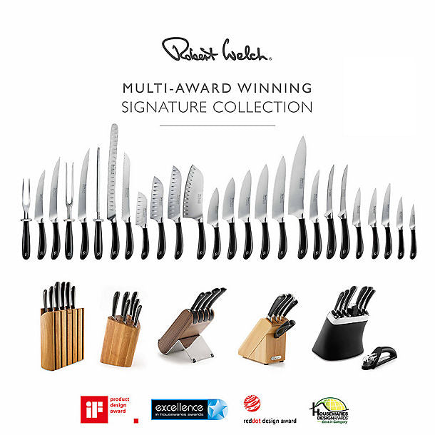 Robert Welch Signature Knife Block Sharpener and 6 Knives