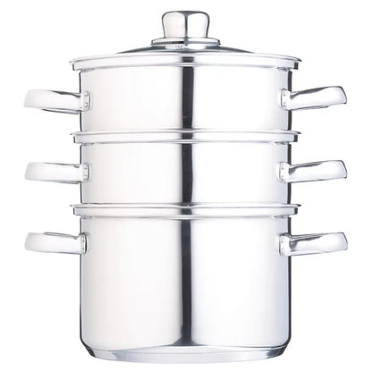 Three Tier Steamer 19.5cm Stainless Steel