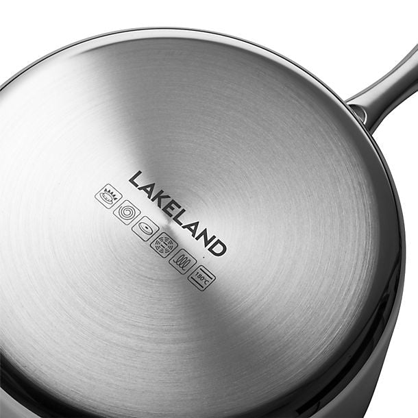 Lakeland 5-Ply Stainless Steel 20cm Lidded Saucepan