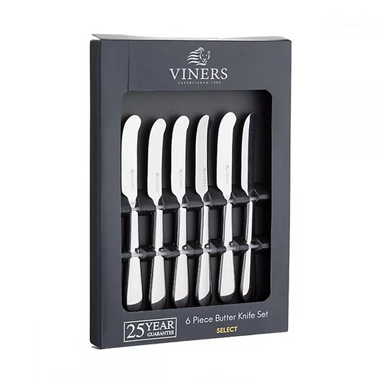 6pc Viners Select Stainless Steel Butter Knife Set