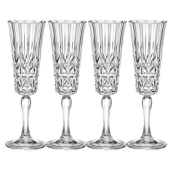 Crystal-Look Acrylic Flutes – Set of 4