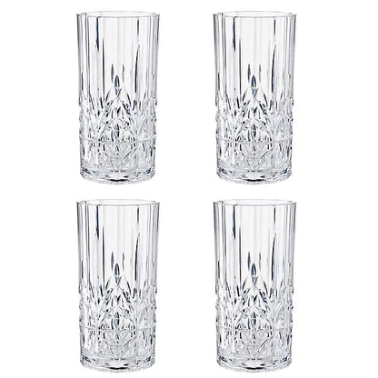 Crystal-Look Acrylic Highball  Tumblers - Set of 4